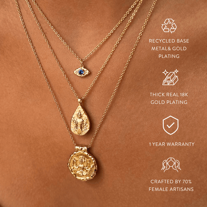 Goddess Durga Necklace (Gold)