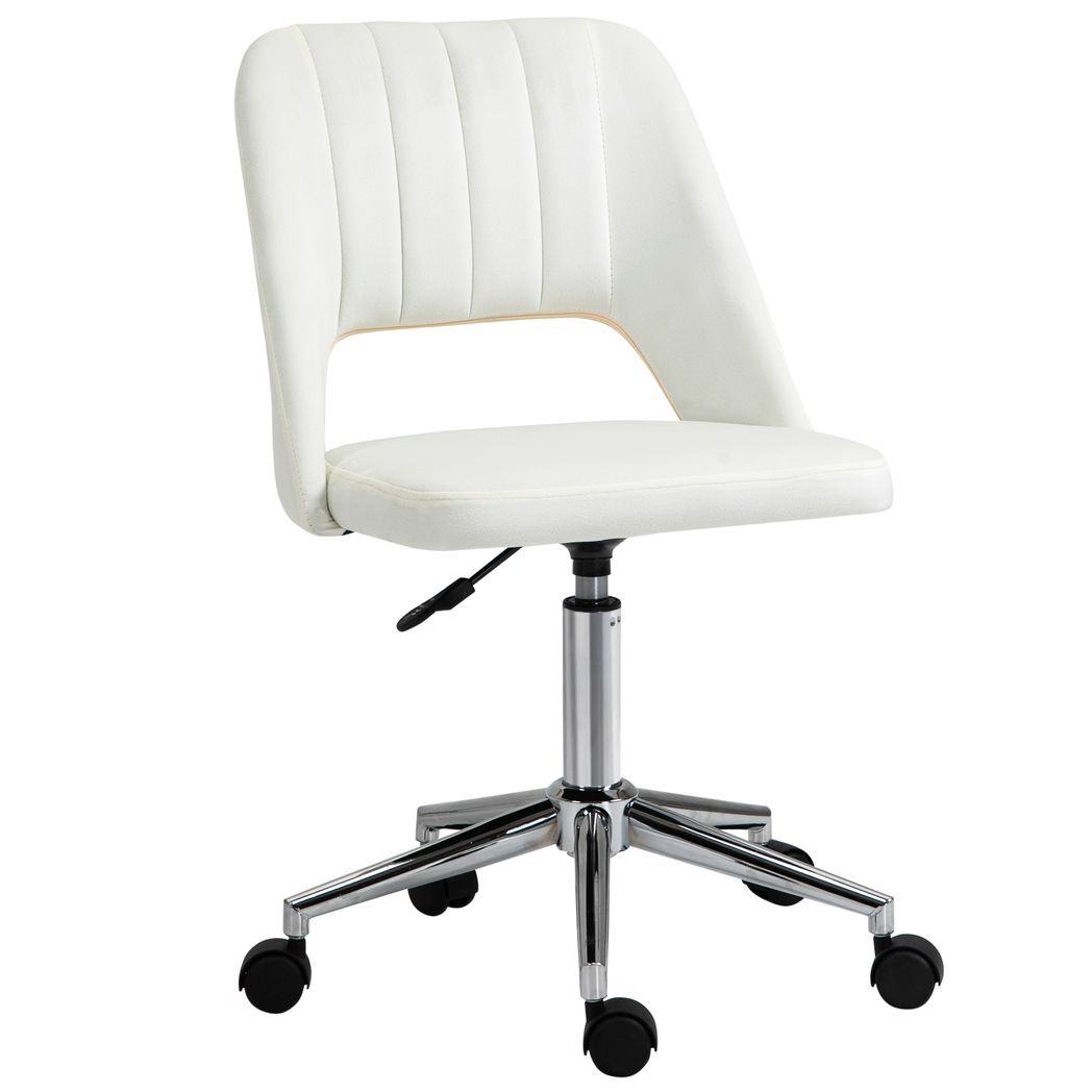 Vinsetto Mid-Back Swivel Home Office Chair Scallop Computer Chair