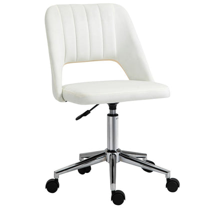 Vinsetto Mid-Back Swivel Home Office Chair Scallop Computer Chair
