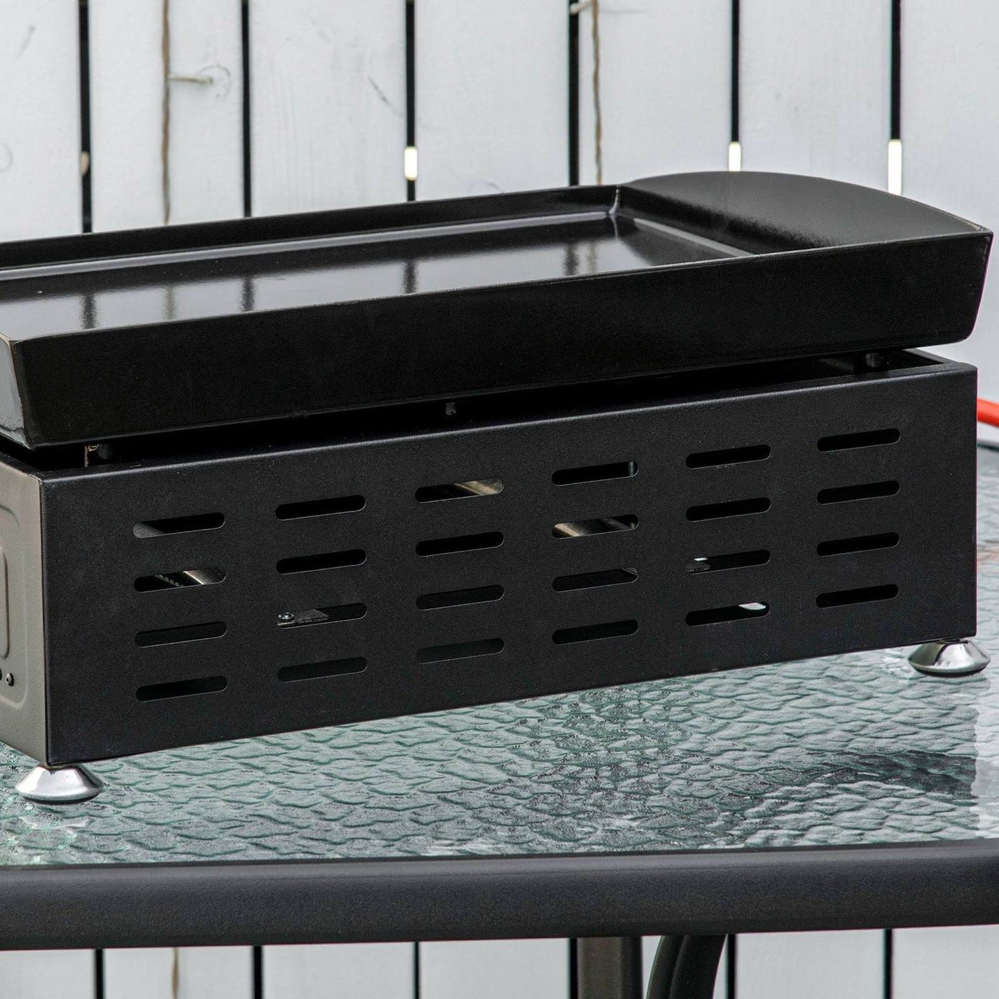 Gas Plancha Grill with 2 Stainless Steel Burner