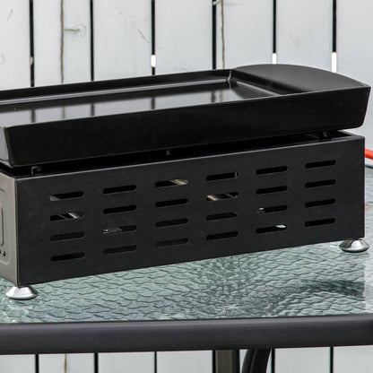 Gas Plancha Grill with 2 Stainless Steel Burner