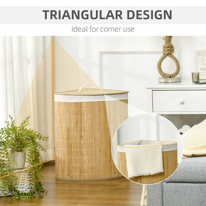 Bamboo Laundry Basket With Lid