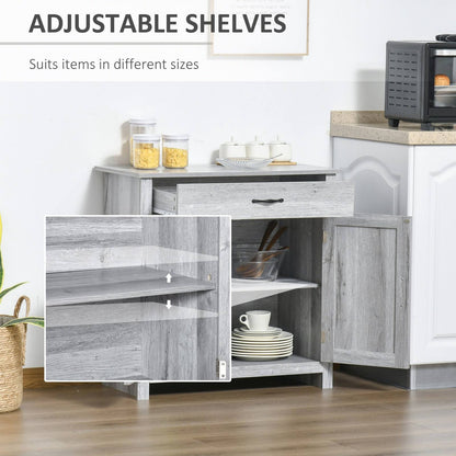 Farmhouse Barn Door Sideboard Storage Cabinet Coffee Bar for LIVING Room  Grey Grain