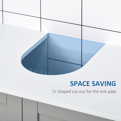 kleankin Modern Under Sink Cabinet with 2 Doors