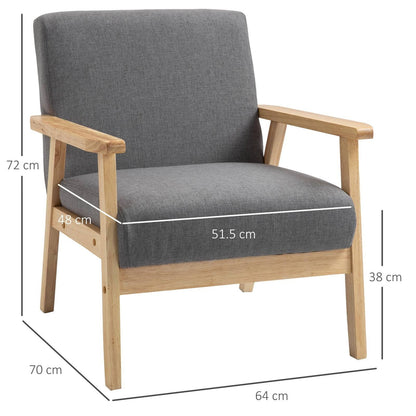 Minimalistic Wooden Frame Accent Chair