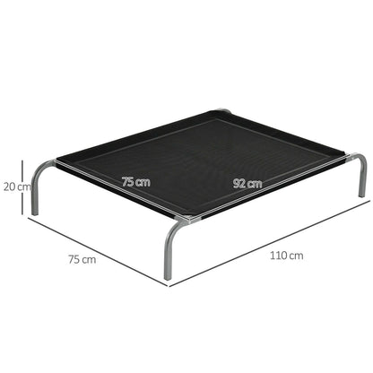Elevated Pet Bed Cooling Raised Cot Style Bed For Large Medium Sized Dogs With Non-Slip Pads Steel Frame Breathable Mesh Fabric