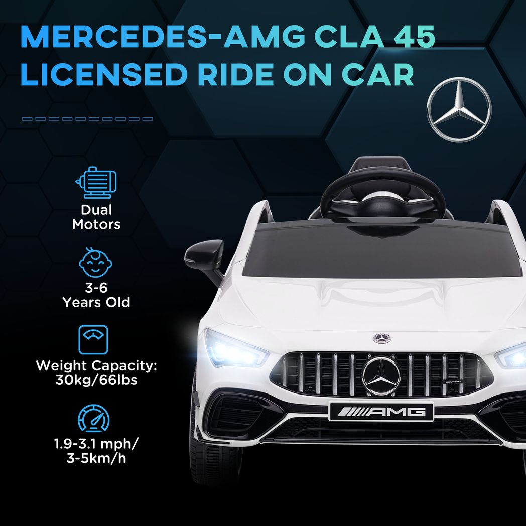 AIYAPLAY Mercedes-AMG CLA 45 Licensed 12V Ride on Car w/ Music
