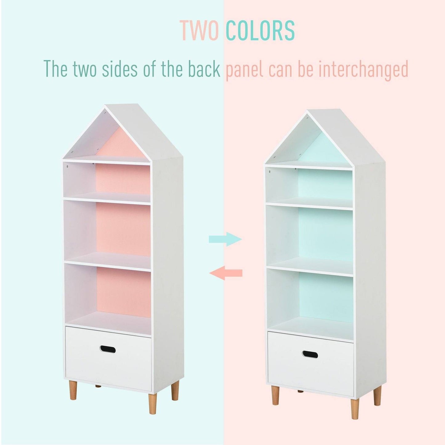 Kids Five-Tier Bookshelf