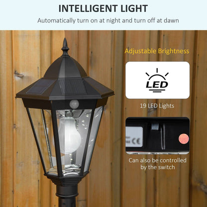 Outsunny 1.9M Garden Lamp Post Light