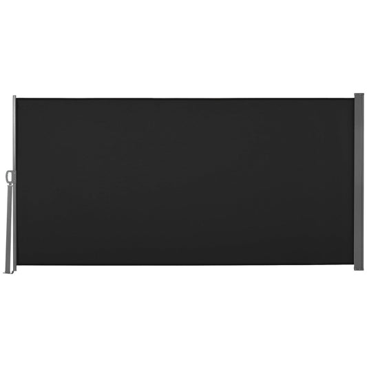 Retractable Sun Side Awning Screen Fence Patio Garden Wall Balcony Screening Panel Outdoor Blind Privacy Divider 3x1.6M