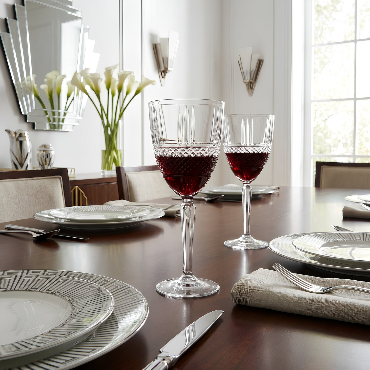 290ml Crystal Wine Glasses - Pack of Six - Downton Abbey