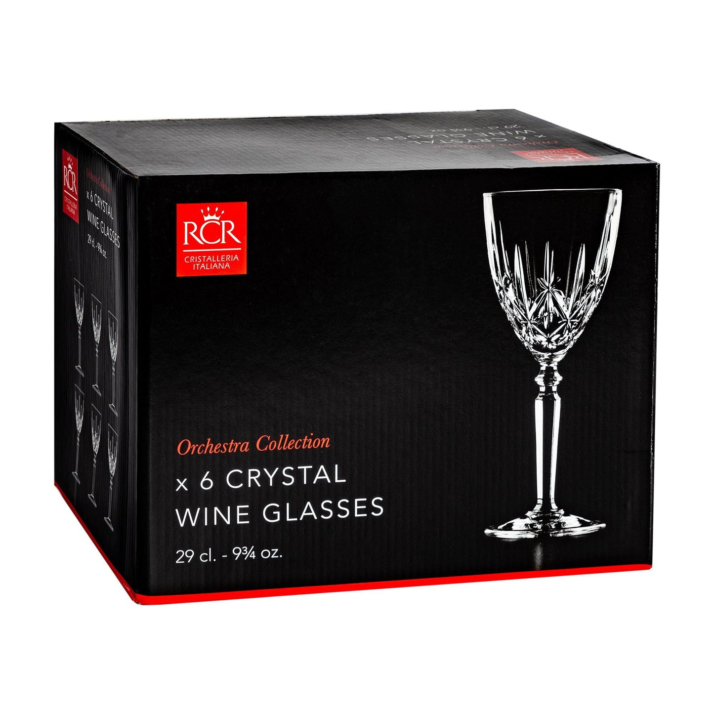 290ml Crystal Orchestra Wine Glasses - Pack of Six