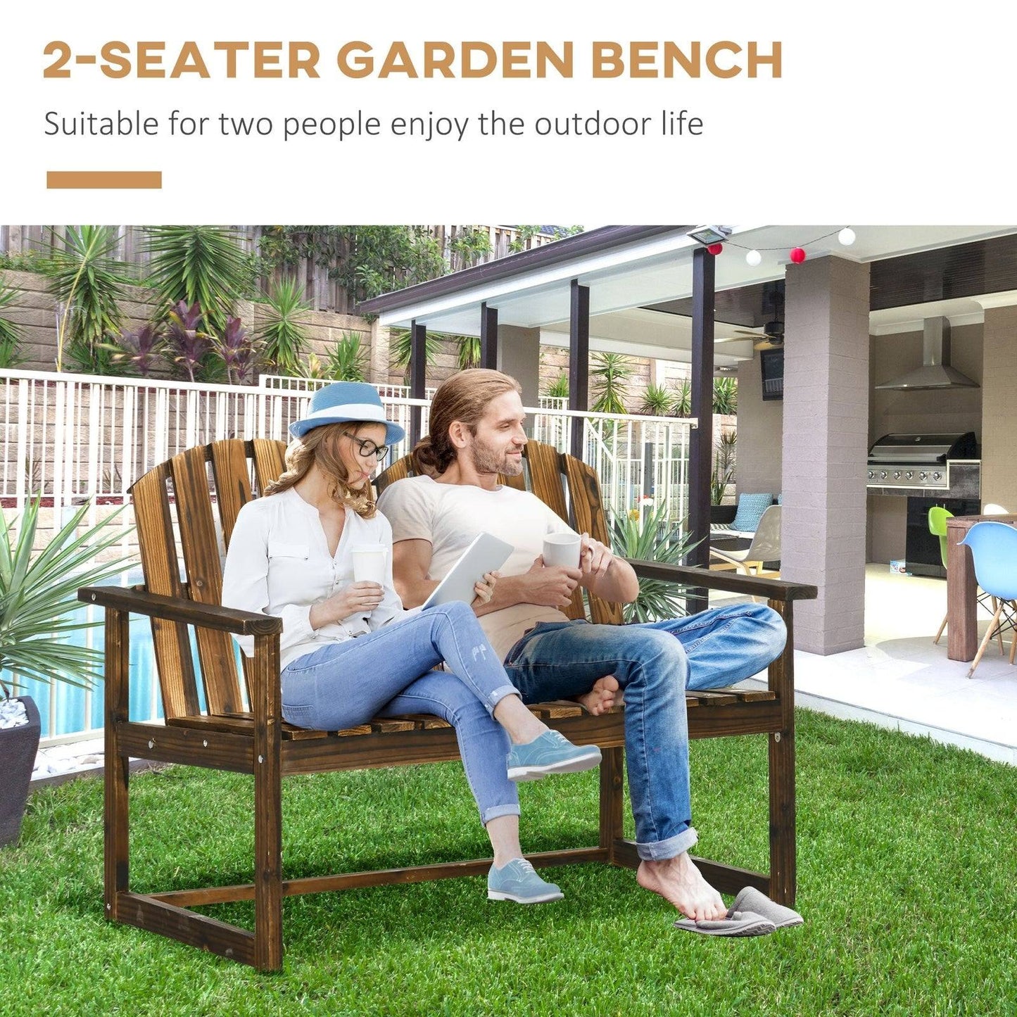 Outdoor Wooden Garden Bench