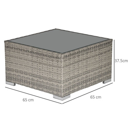 Square PE Wicker Rattan Table