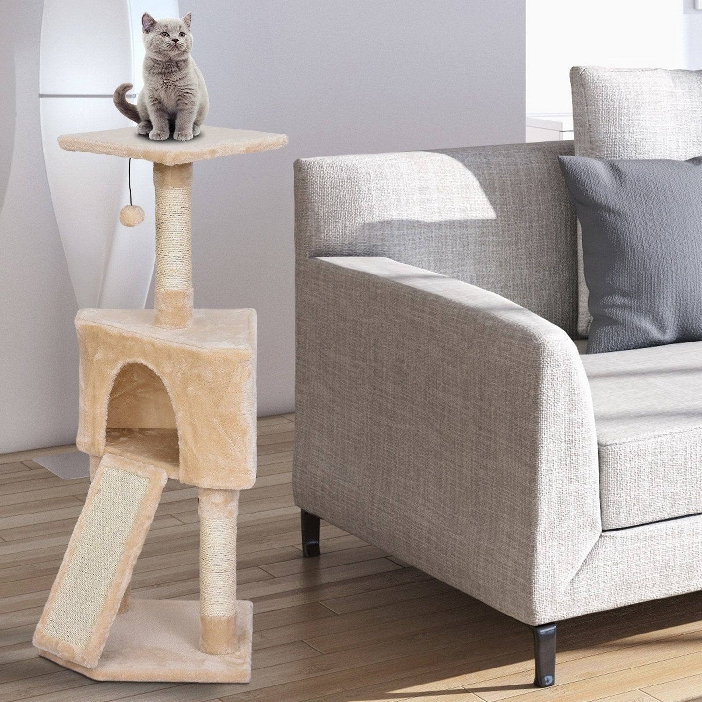 PawHut Corner Cat Tree for Indoor Cats