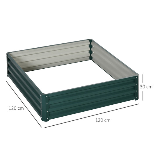 Square Raised Garden Bed Box with Weatherized Steel Frame for Vegetables
