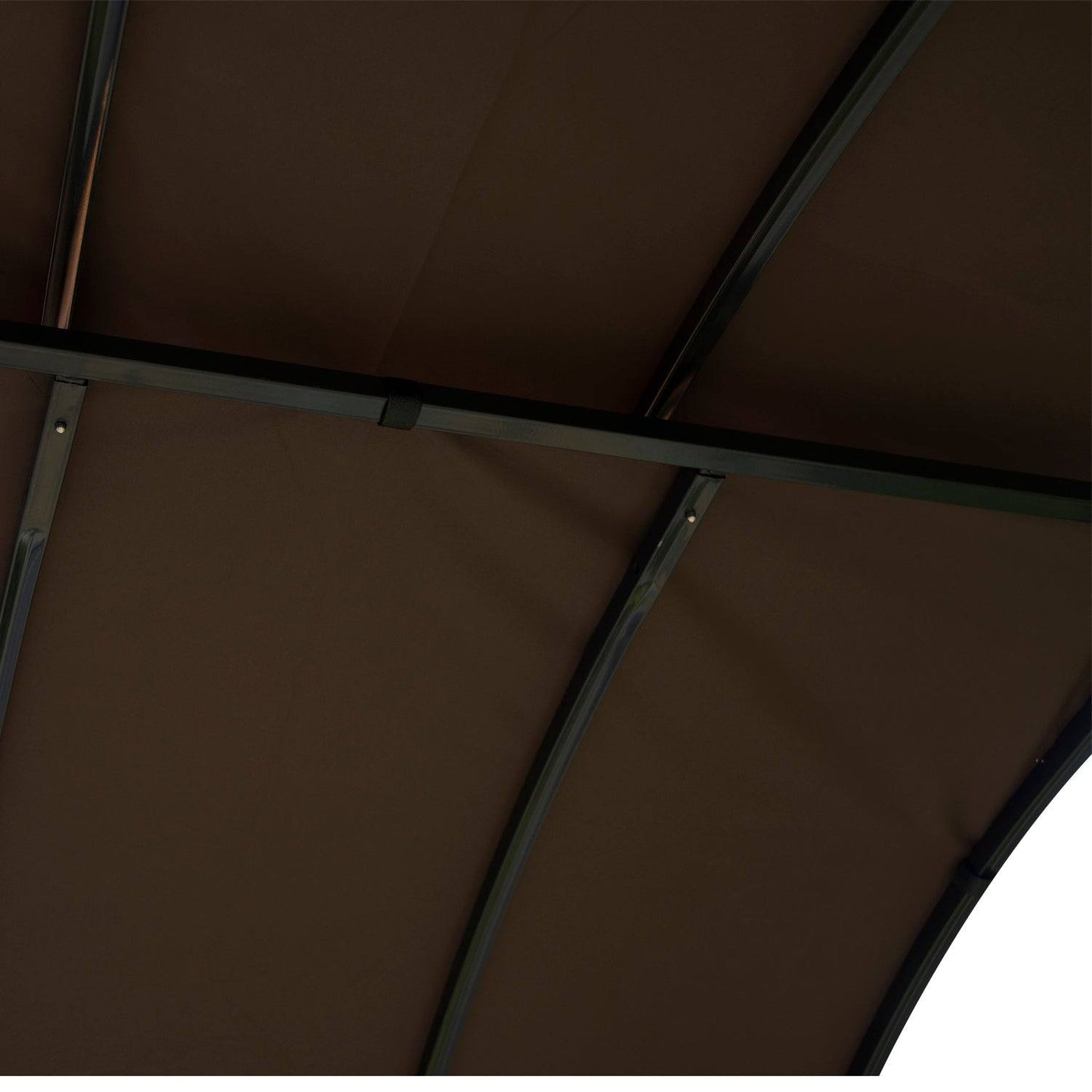 Metal Smoking Gazebo Marquee Garden Patio BBQ Tent Grill Canopy Awning Shelter - Coffee