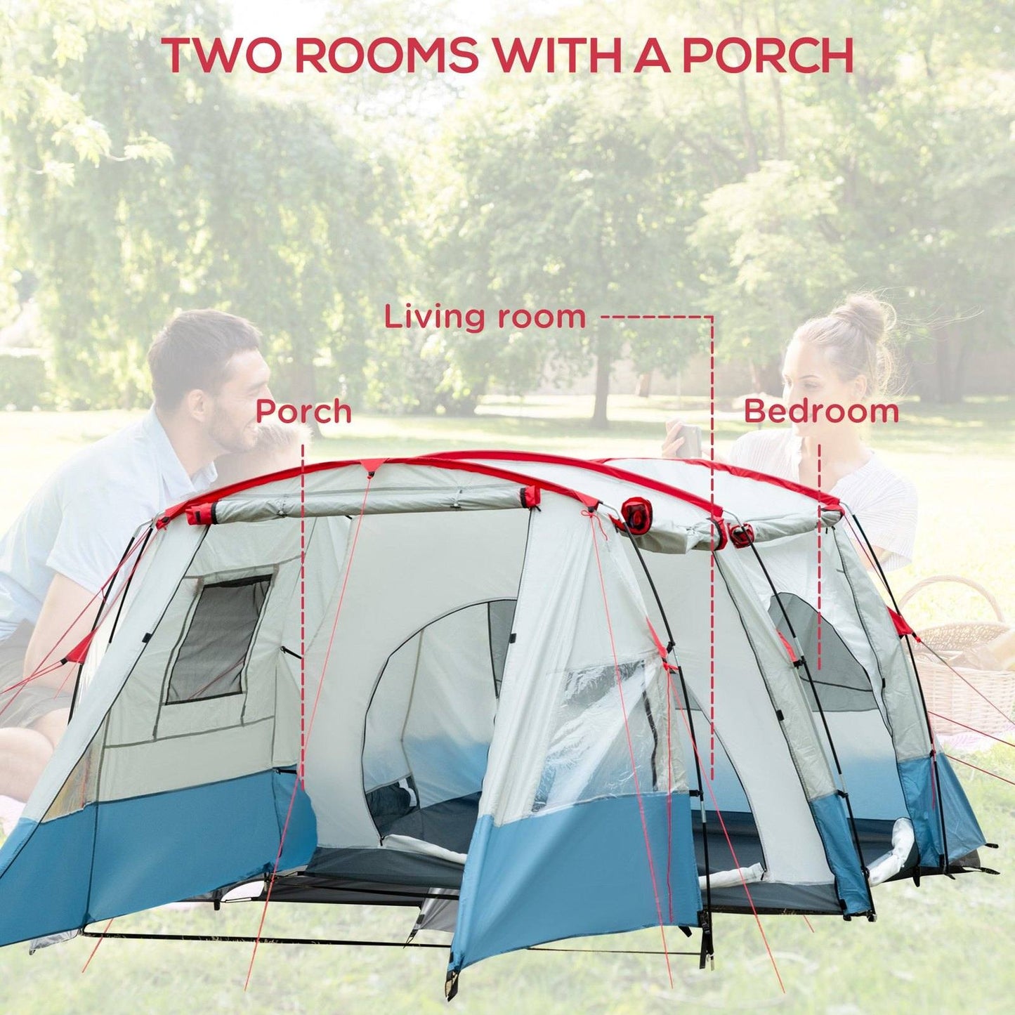 6-8 Person Tunnel Tent