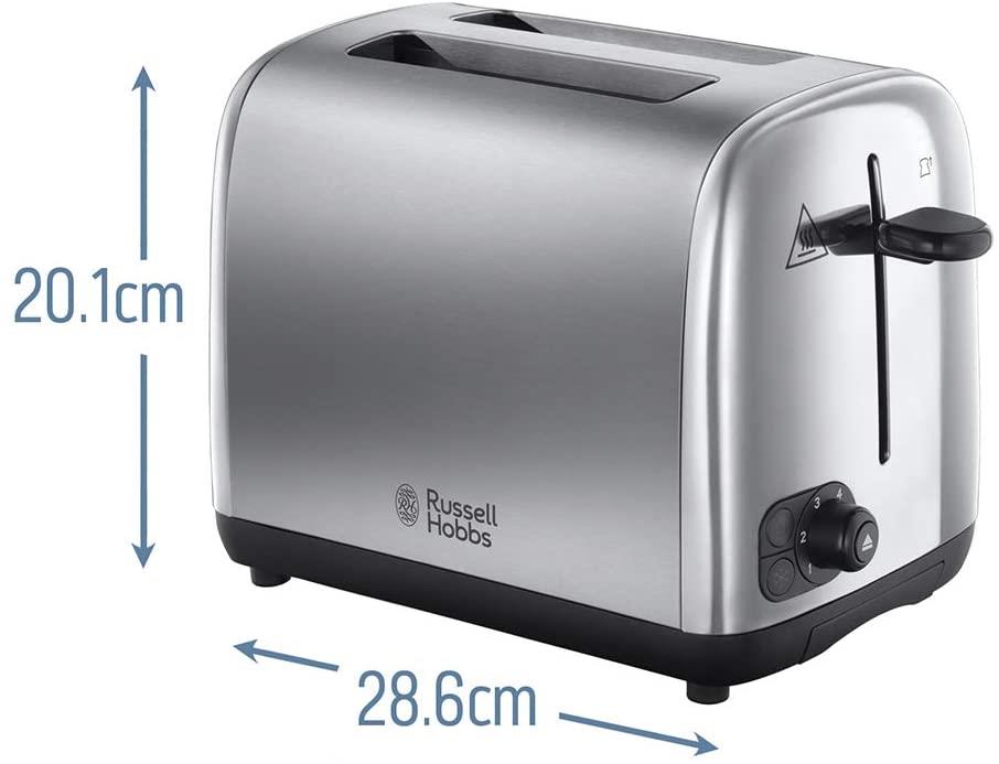 Russell Hobbs Stainless Steel 2 Slice Toaster Brushed & Polished Finish