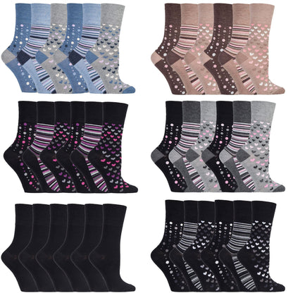 Gentle Grip - Ladies 6 Pack Bamboo Socks