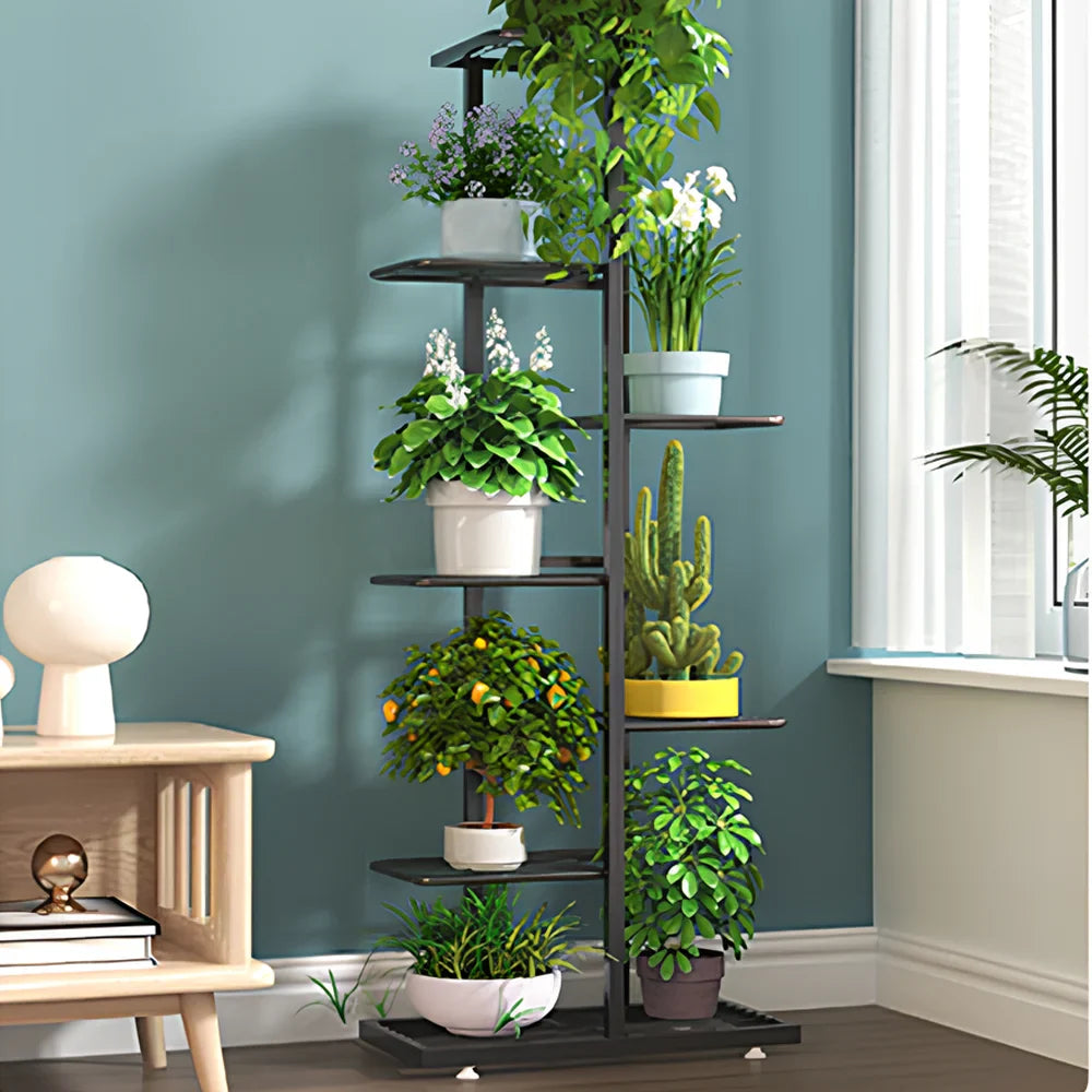 Plant Shelves 3/7 Tiers Flowerpot Organizer Iron Potted Flower Plant Rack Flower Stand for Indoor Outdoor Balcony Garden