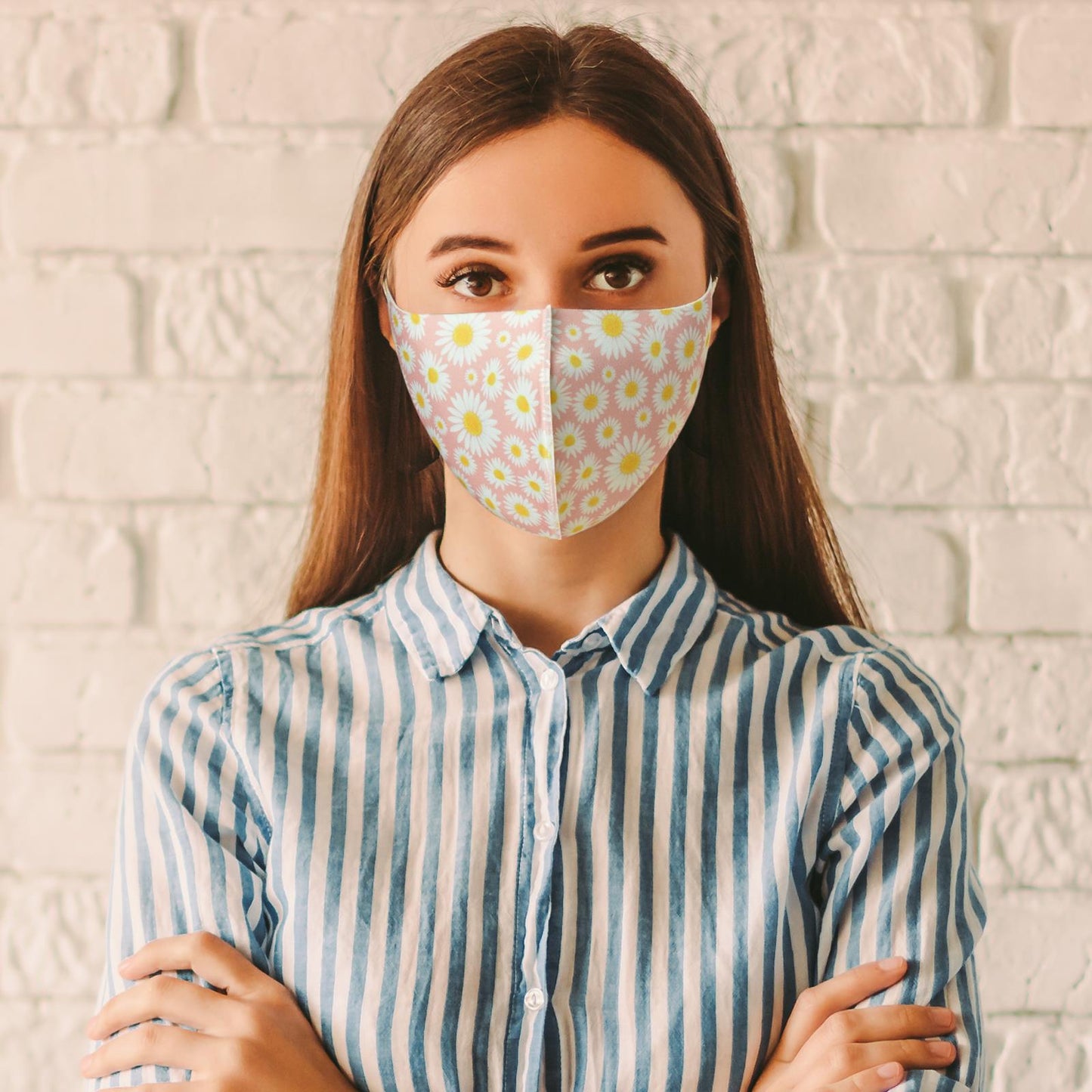 Reusable Womens Face Mask PMS-755035 AS-05367 PINK DAISY