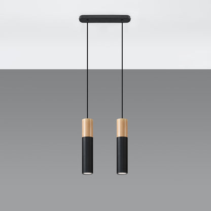 Pendant lamp steel, wood Pablo modern Design GU10