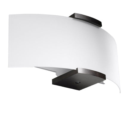 Wall lamp wood, glass Emilio modern Design E14