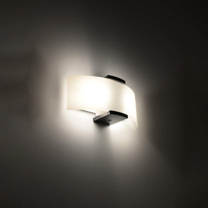 Wall lamp wood, glass Emilio modern Design E14
