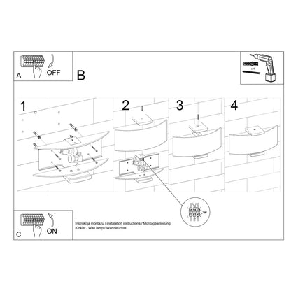 Wall lamp wood, glass Emilio modern Design E14