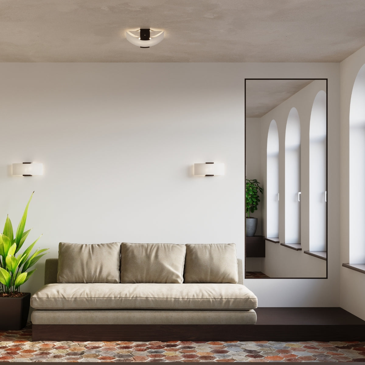 Wall lamp wood, glass Emilio modern Design E14