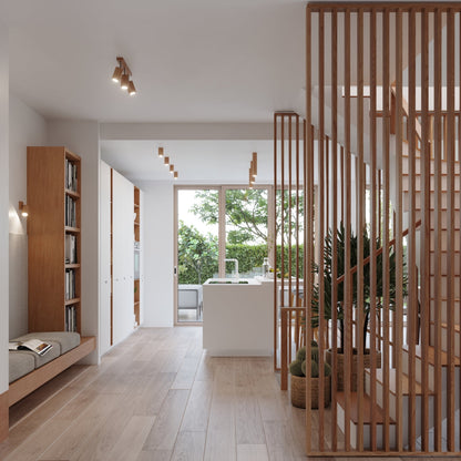 Zake Wood Bronze 3 Light Classic Ceiling Light Scandinavian Design