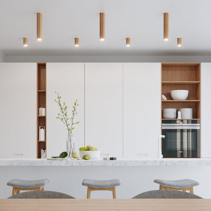 Zake Wood Bronze 3 Light Classic Ceiling Light Scandinavian Design