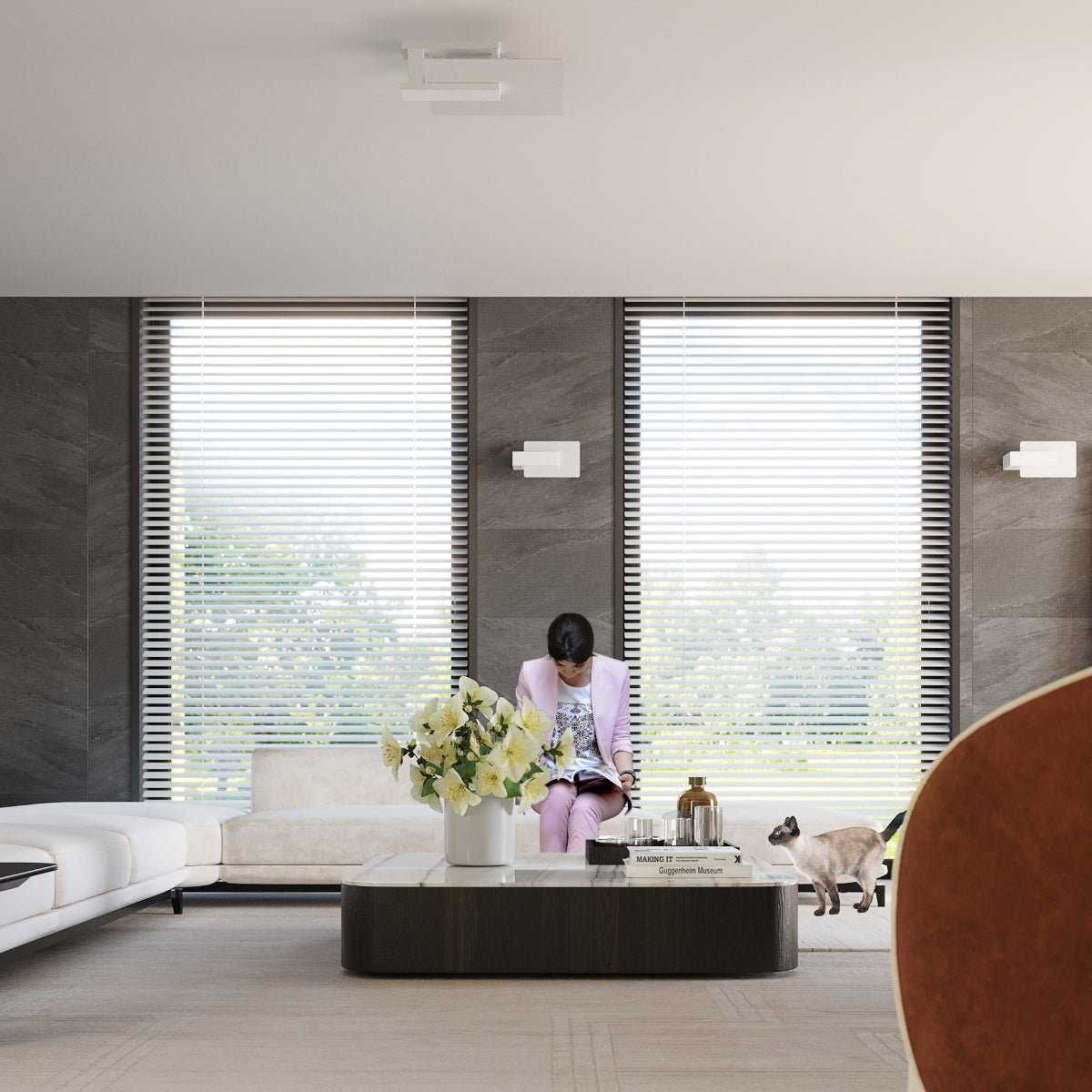 Wall lamp wood, glass Lappo Scandinavian Design E14