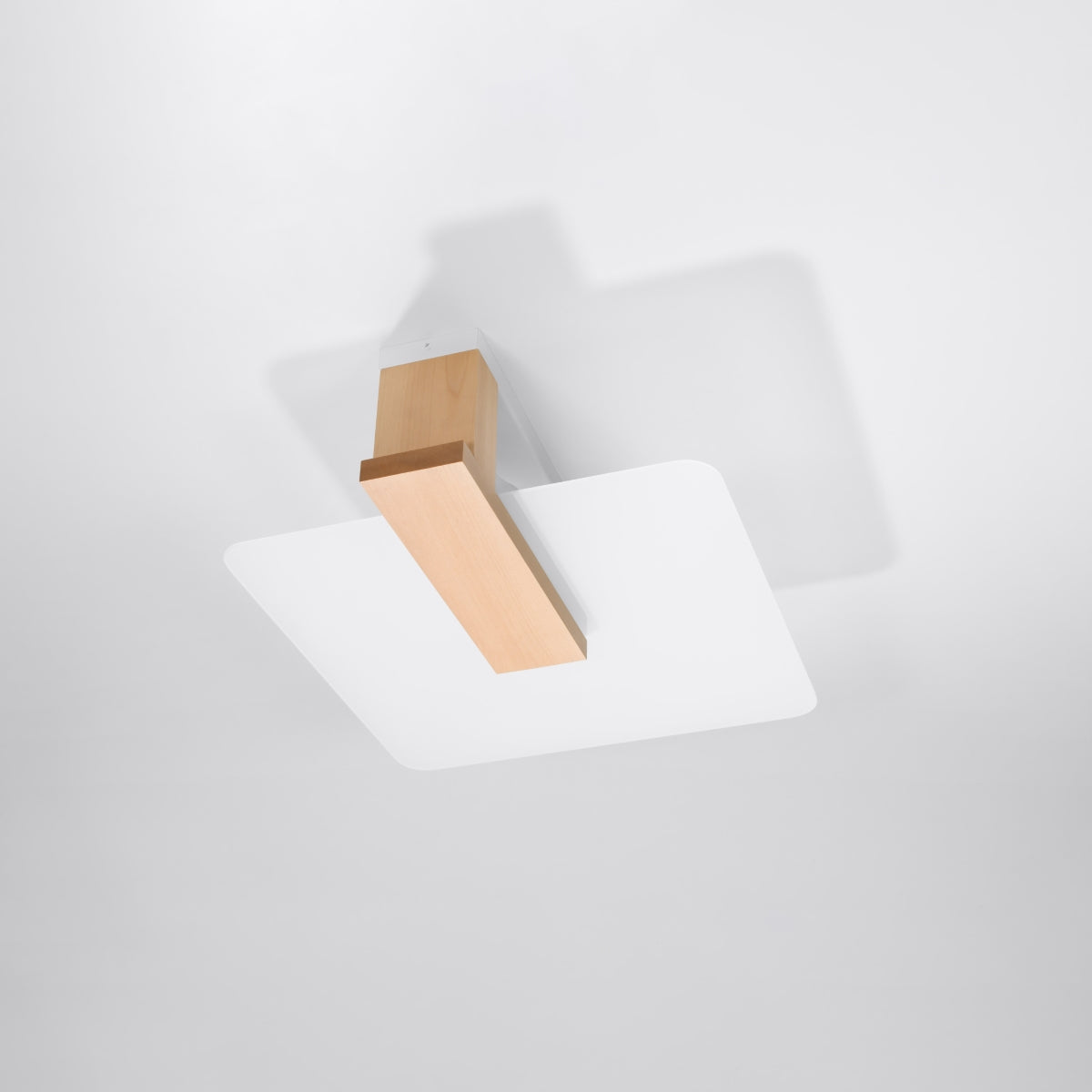 Ceiling lamp wood, glass Lappo Scandinavian Design E27