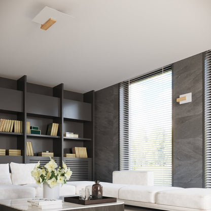 Ceiling lamp wood, glass Lappo Scandinavian Design E27