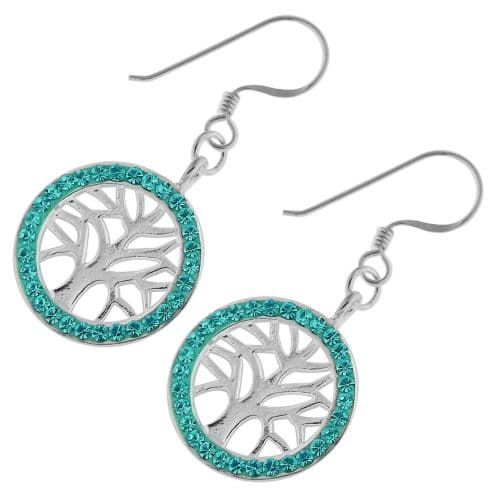 925 Sterling Silver Tree of Life Hook Earring