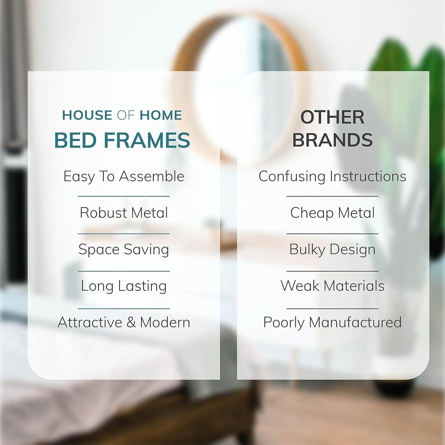 USED Extra Strong Single Metal Bed Frame In Black - Improved