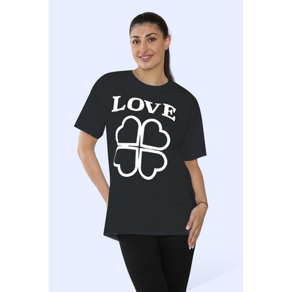 Ladies Love Printed Short Sleeve T-Shirt Top