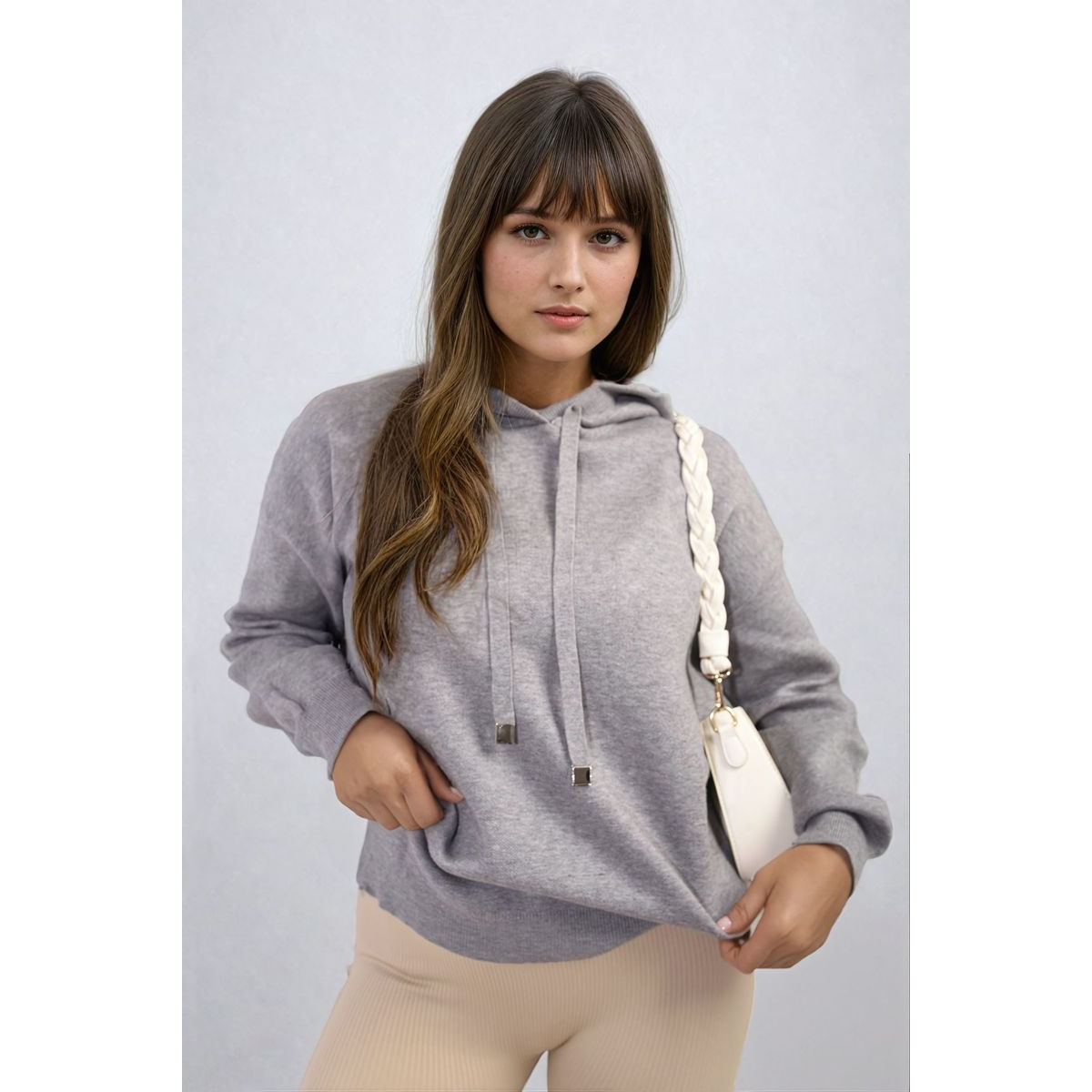 New York City Print Knitted Hoodie