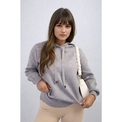 New York City Print Knitted Hoodie