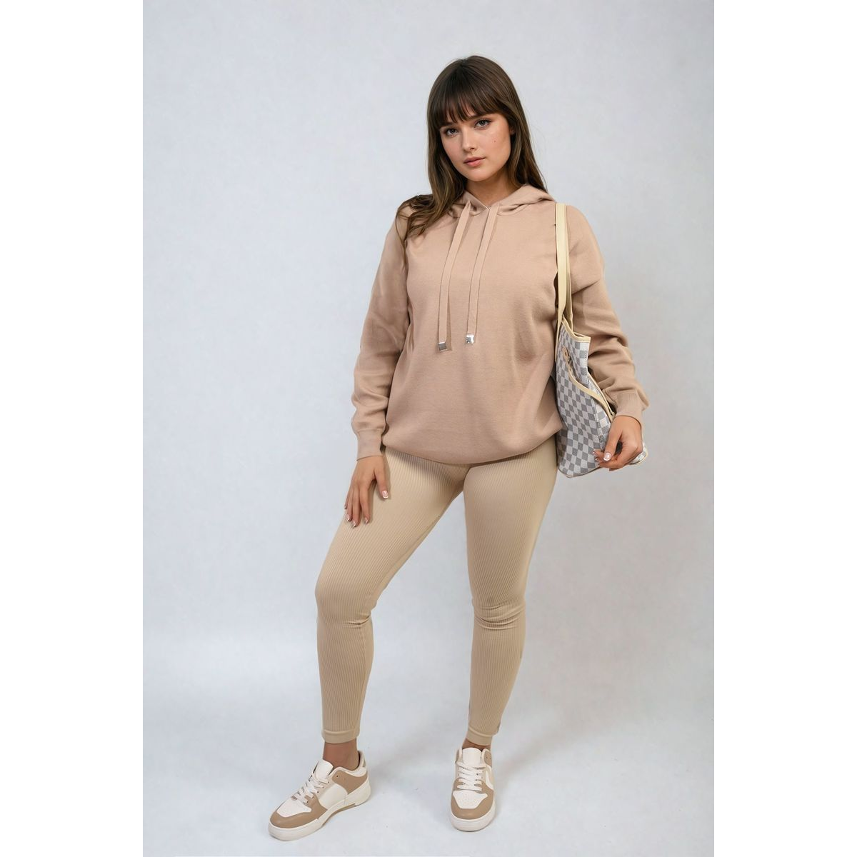 New York City Print Knitted Hoodie