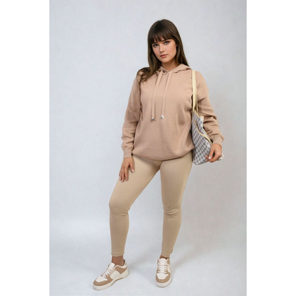 New York City Print Knitted Hoodie