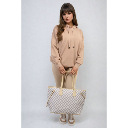 New York City Print Knitted Hoodie