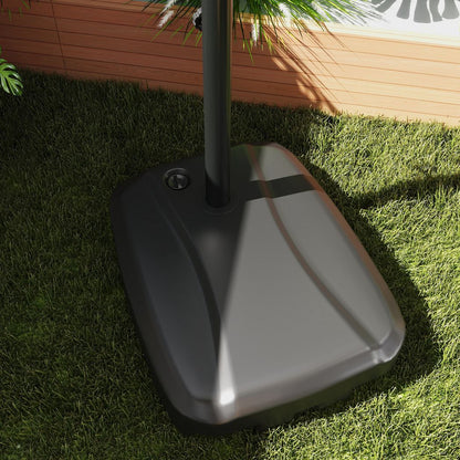 Outsunny Garden Cantilever Parasol w/ Weighted Base Tilt Crank