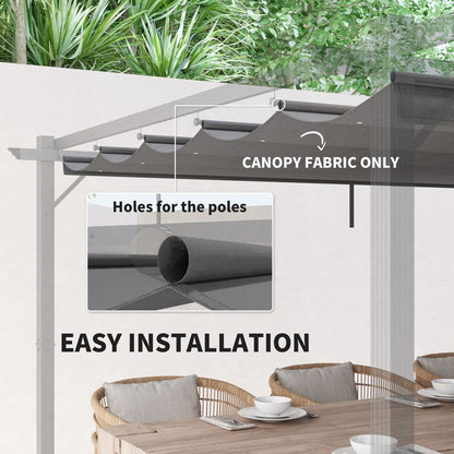 Outsunny Pergola Shade Cover Replacement Canopy for 4 x 3(m) Pergola