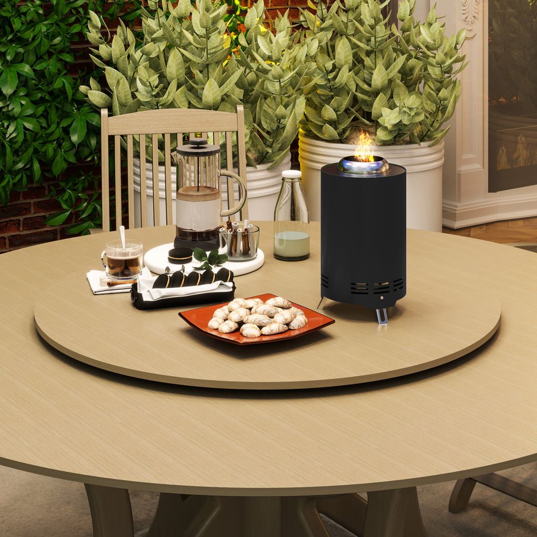 Outsunny Stainless Steel Smokeless Wood Burning Firepit Garden Fire Pit