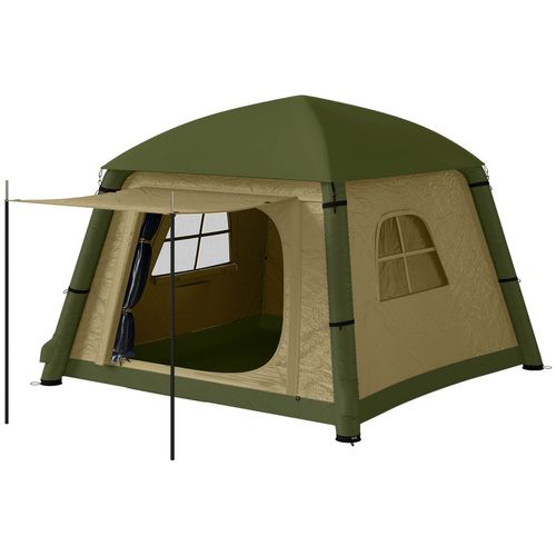 Outsunny Inflatable Camping Tent, Easy Setup 2 Man Tent