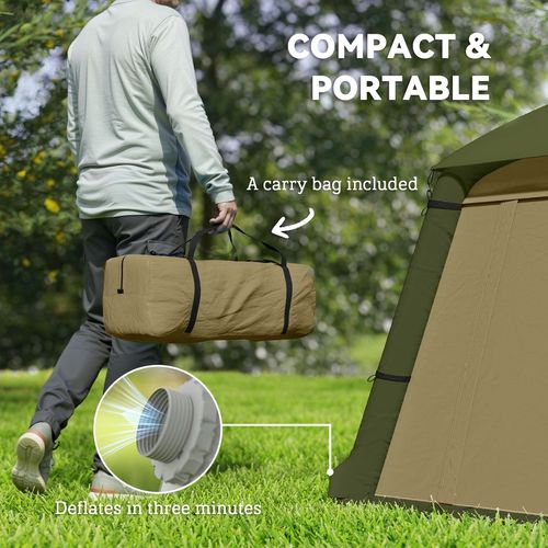Outsunny Inflatable Camping Tent, Easy Setup 2 Man Tent