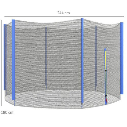 SPORTNOW 8ft Trampoline Net Replacement Safety Net with Zipped Door